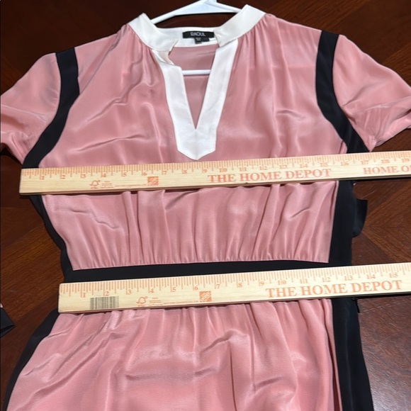 Raoul silk Pink long Sleeve V-Neck Sz 2 Dress - Picture 9 of 11